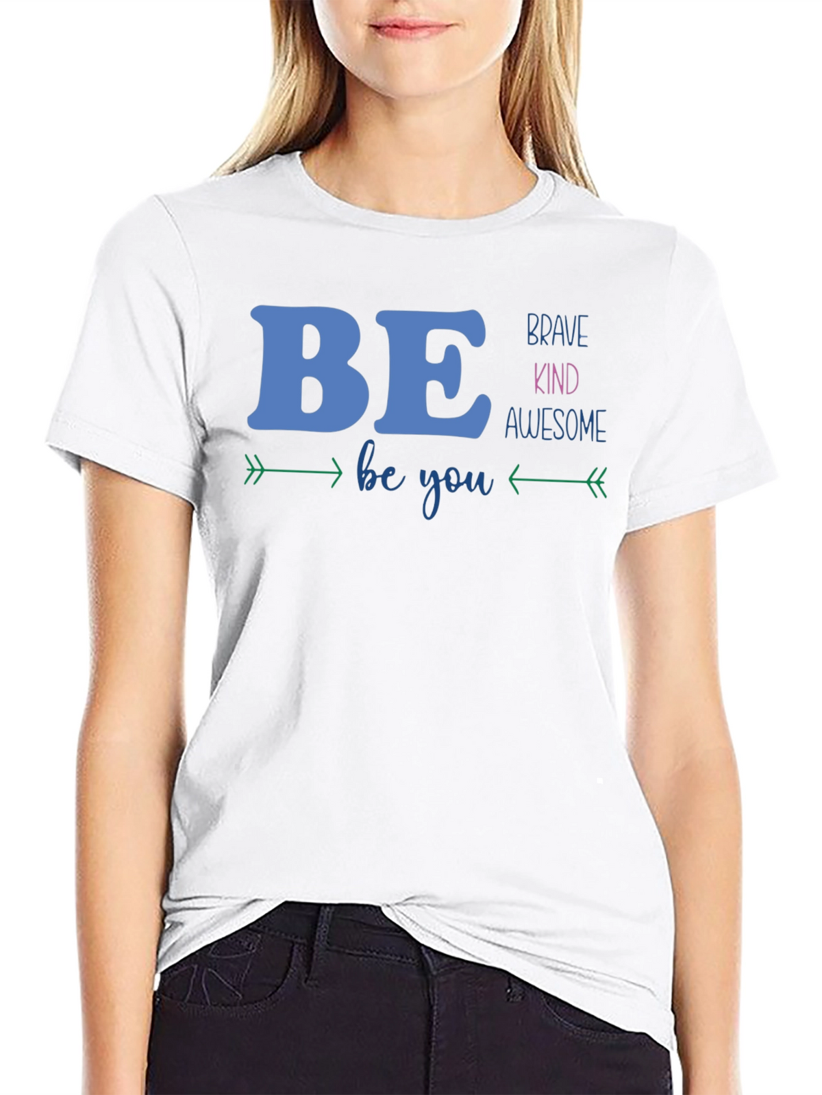 Be Brave Kind Awesome Graphic T-Shirt