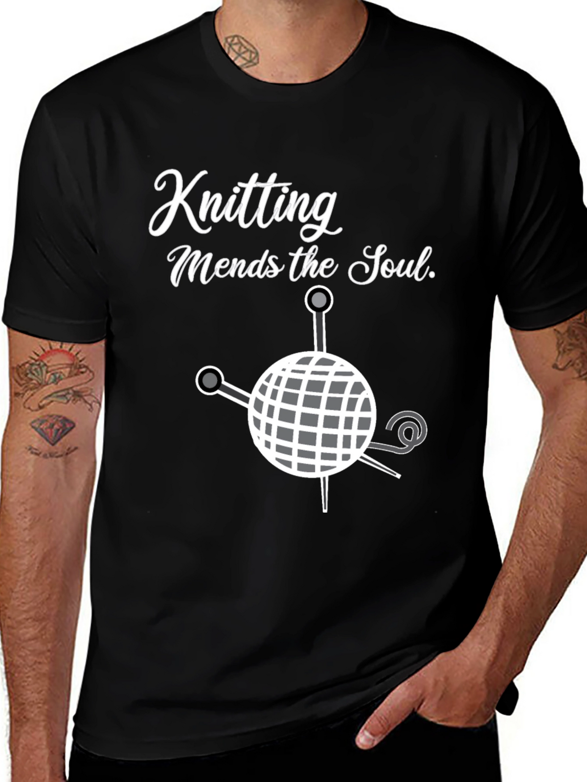 Knitting Mends the Soul T-Shirt