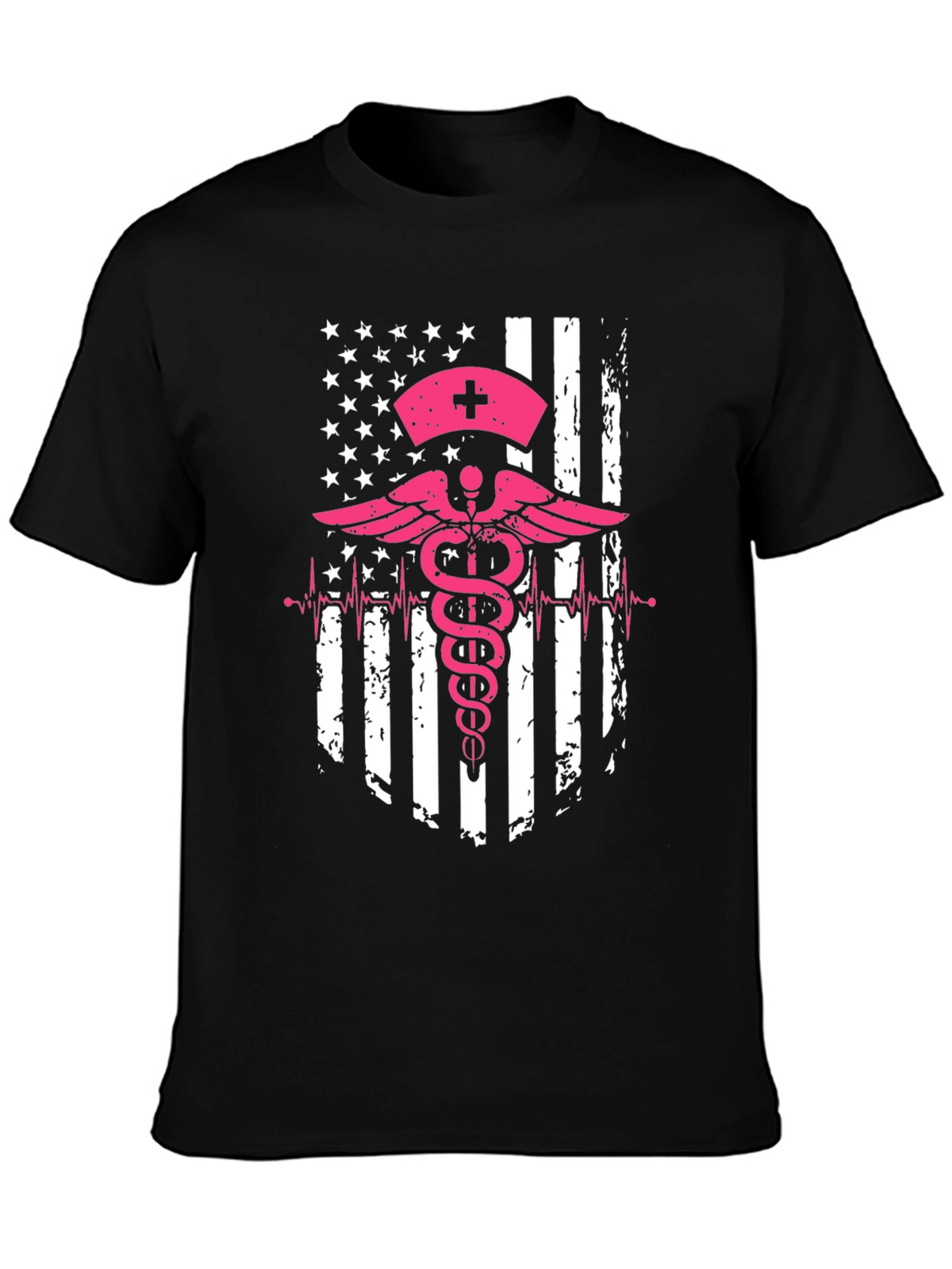 Nurse American Flag Graphic Tee