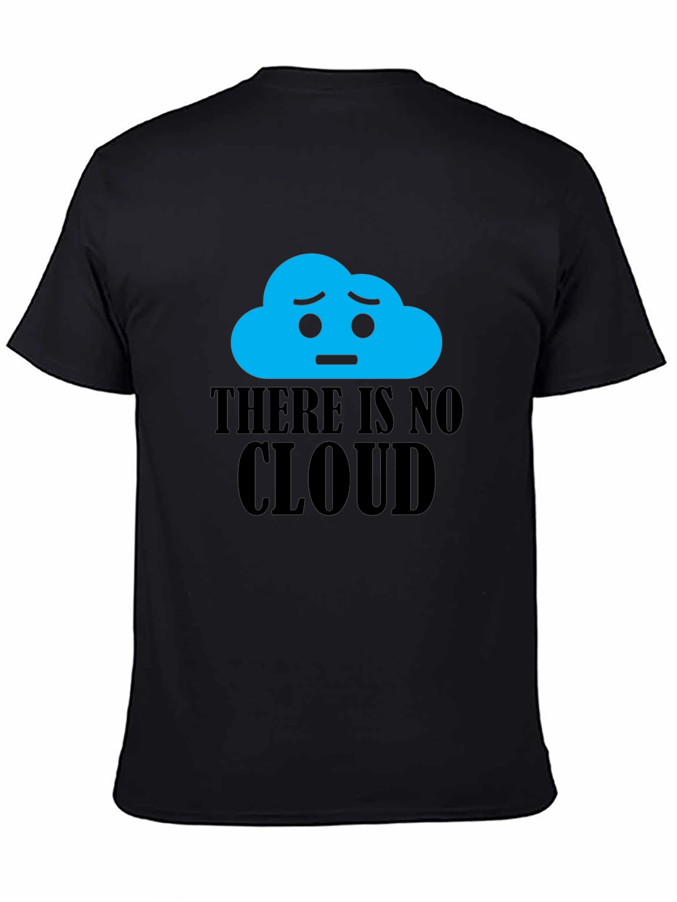 Sad Cloud Graphic T-Shirt - Black Humor Tee