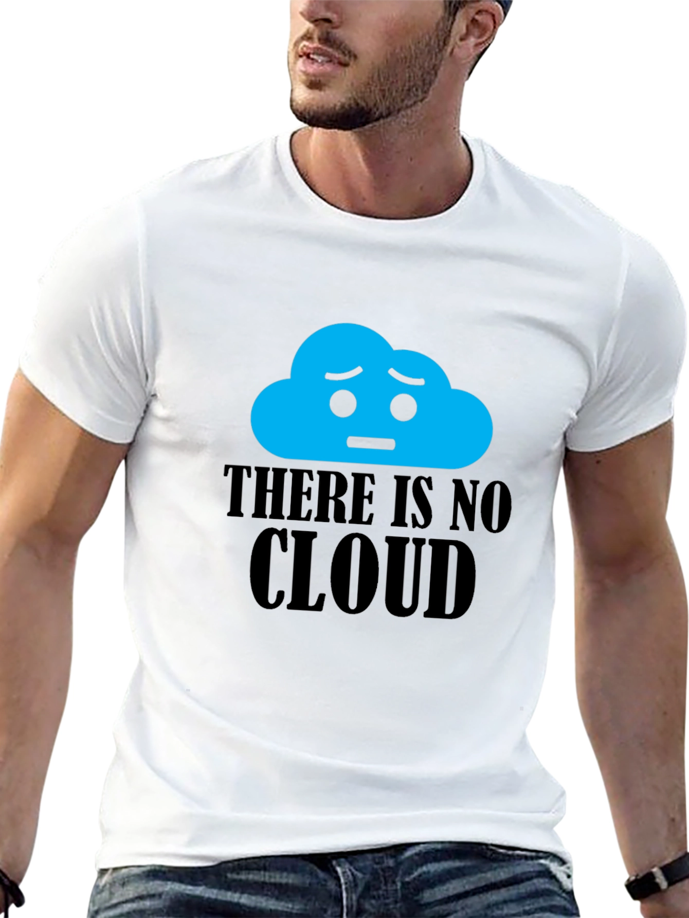 Sad Cloud Graphic T-Shirt - Black Humor Tee