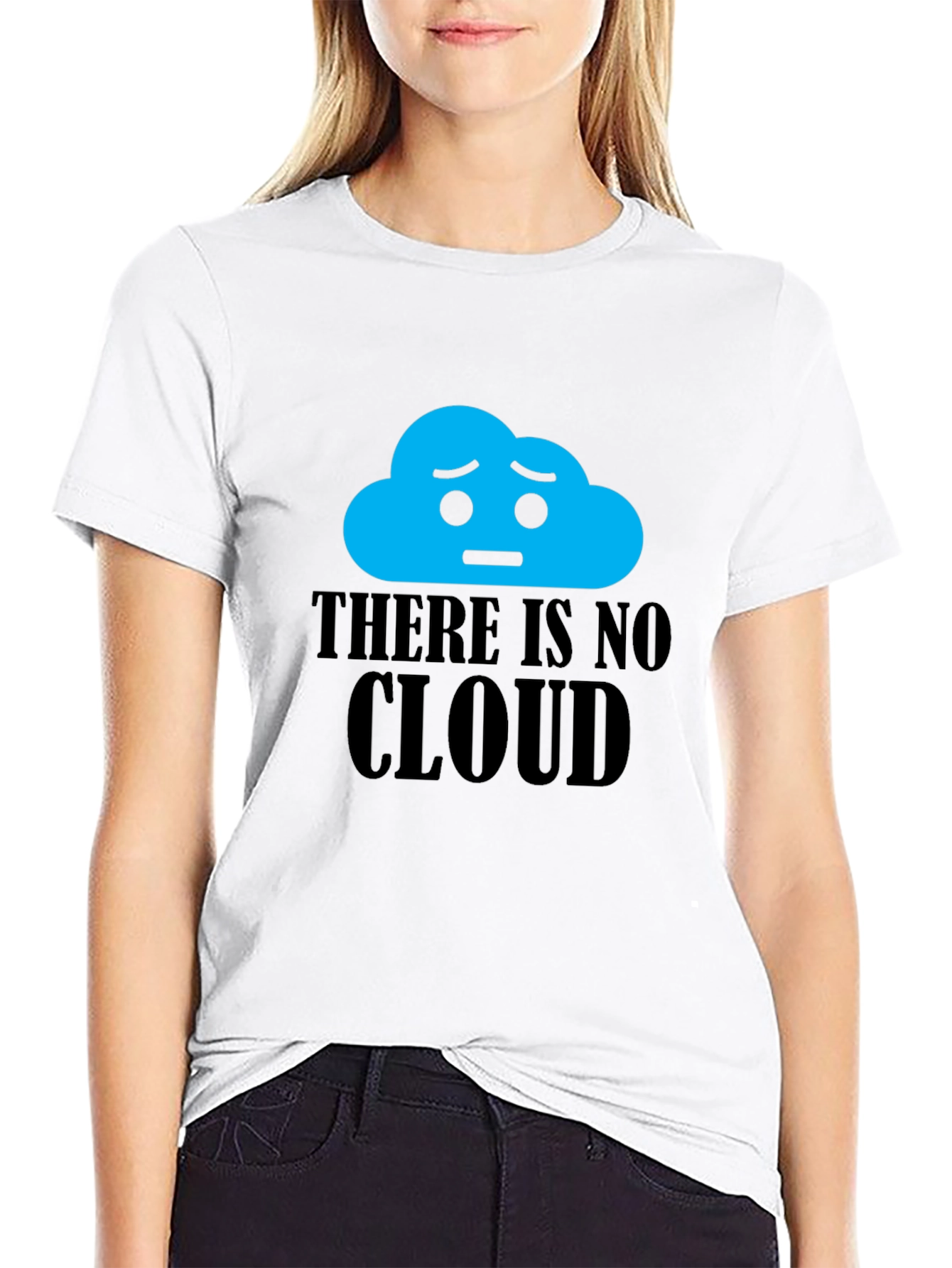 Sad Cloud Graphic T-Shirt - Black Humor Tee