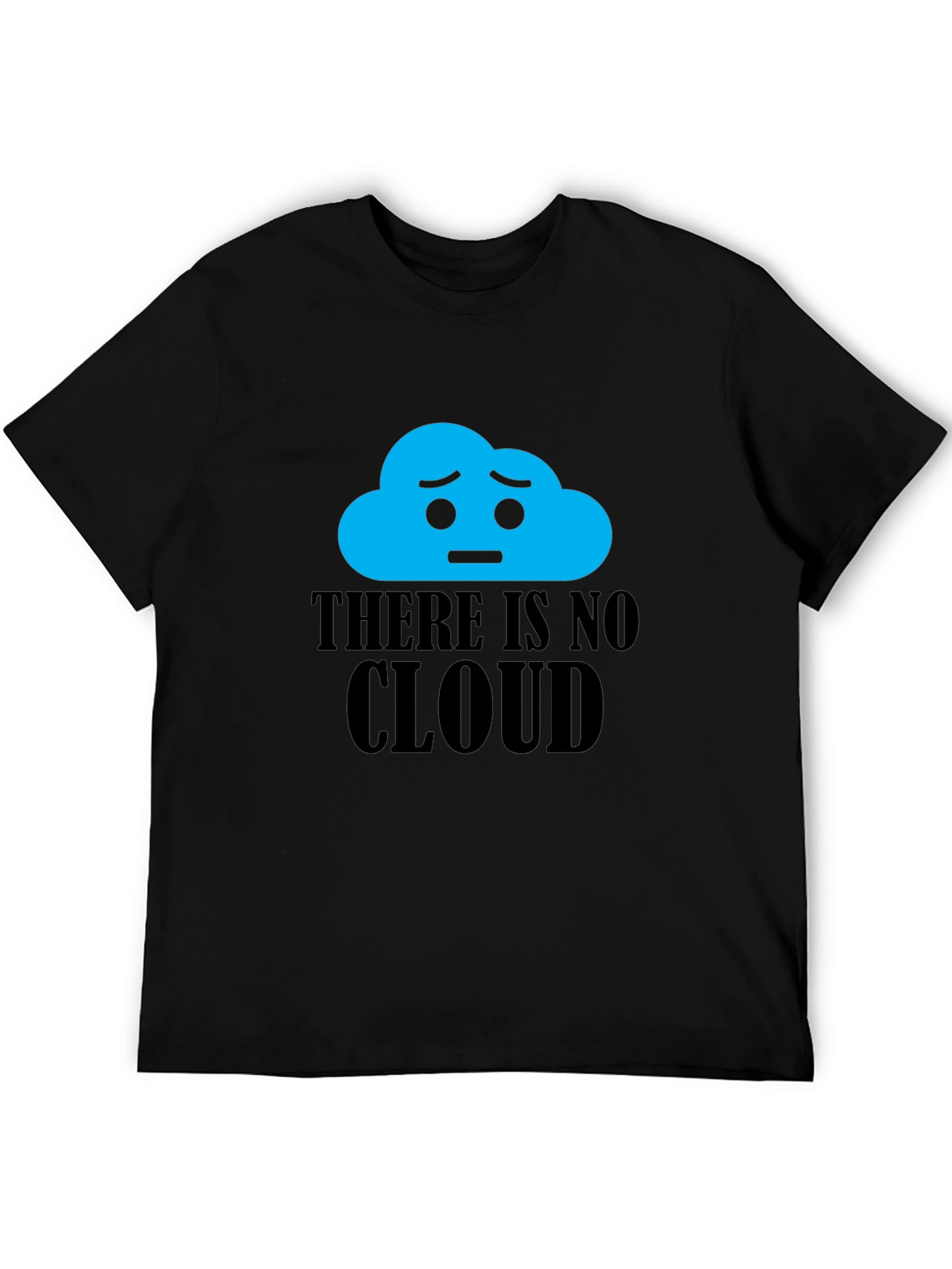 Sad Cloud Graphic T-Shirt - Black Humor Tee