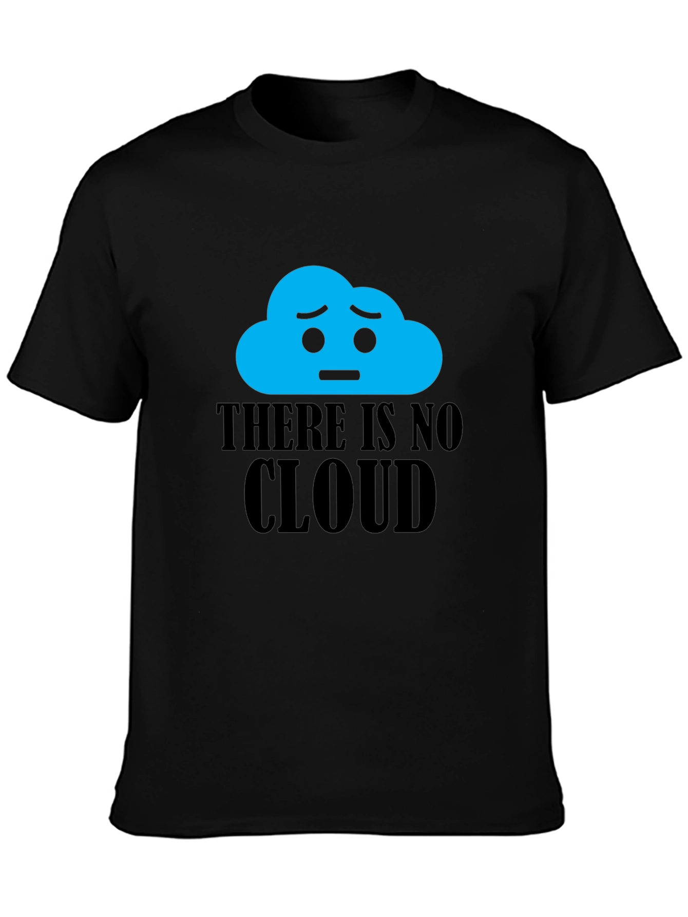 Sad Cloud Graphic T-Shirt - Black Humor Tee