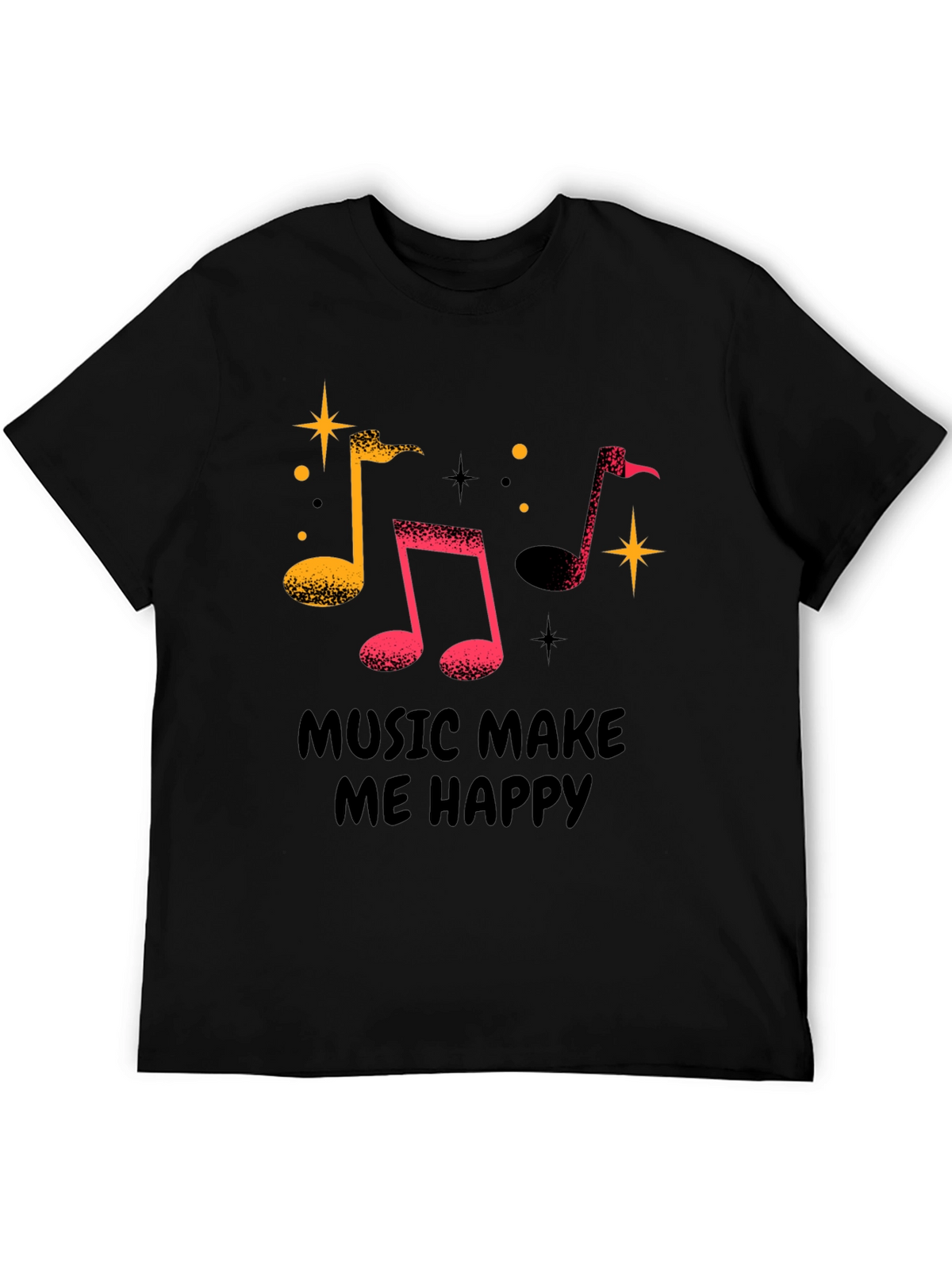Music Makes Me Happy Graphic T-Shirt