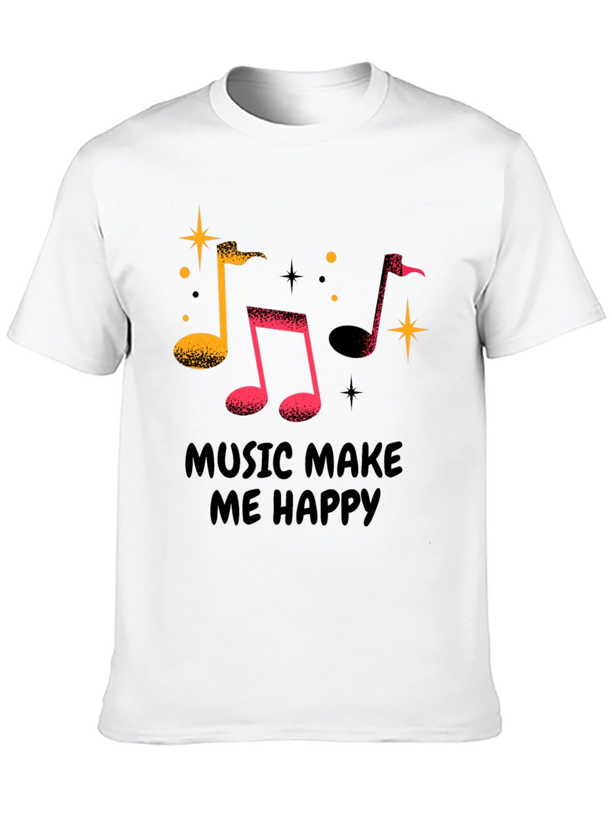 Music Makes Me Happy Graphic T-Shirt