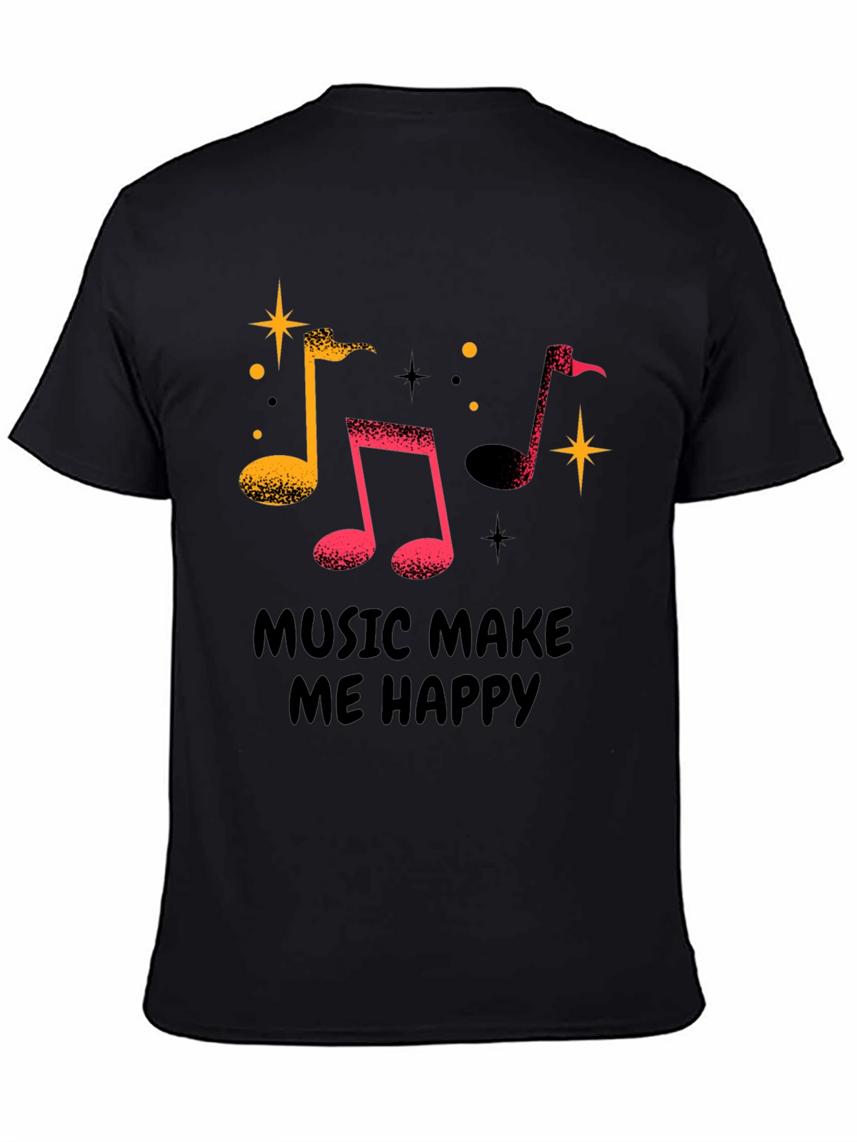 Music Makes Me Happy Graphic T-Shirt