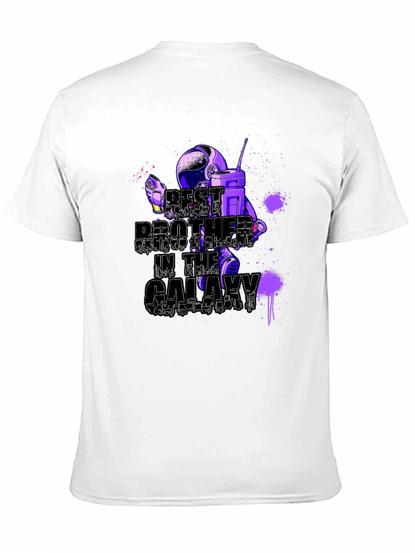 Best Brother in the Galaxy Astronaut T-Shirt - Black