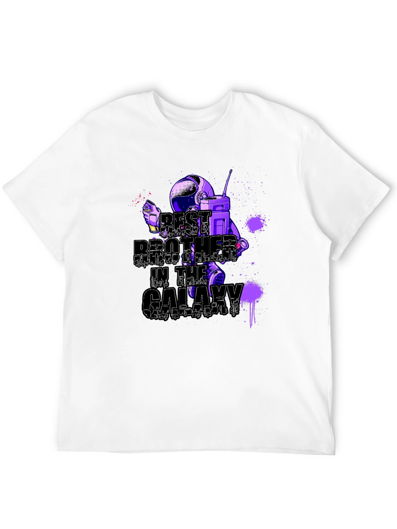 Best Brother in the Galaxy Astronaut T-Shirt - Black