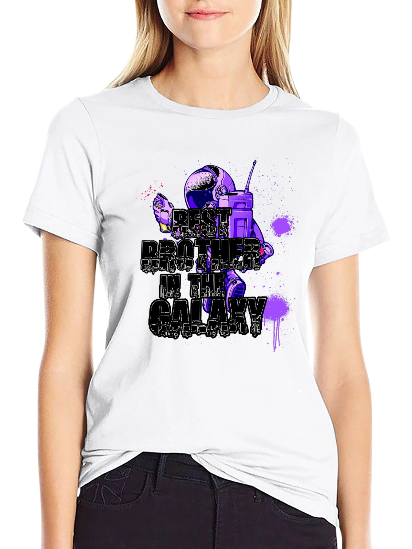 Best Brother in the Galaxy Astronaut T-Shirt - Black