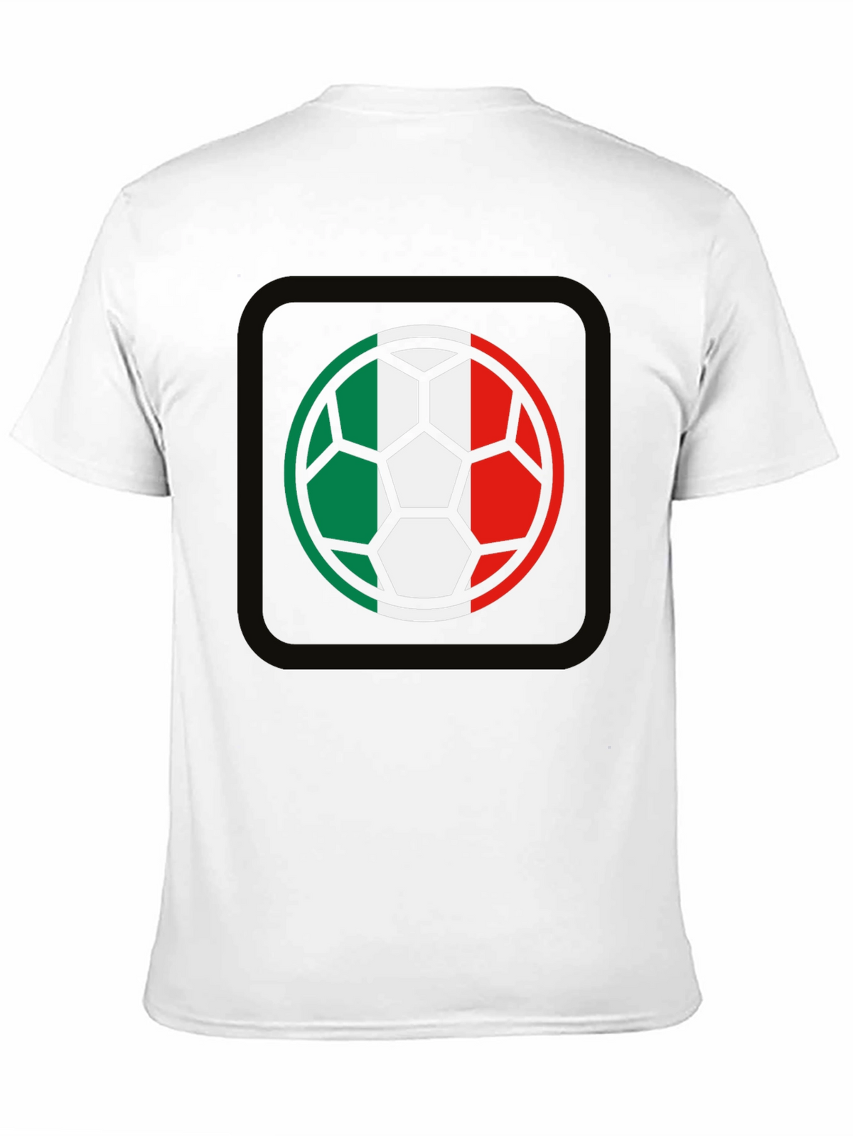 Italy Flag Soccer Ball Graphic T-Shirt