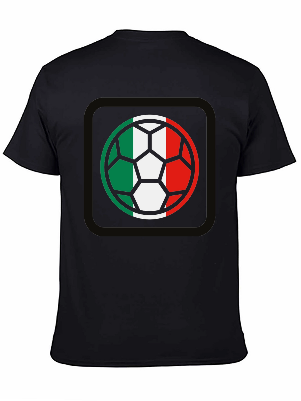 Italy Flag Soccer Ball Graphic T-Shirt