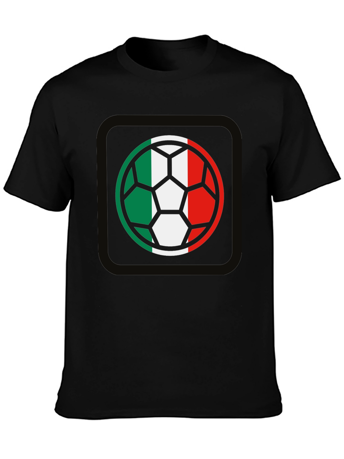 Italy Flag Soccer Ball Graphic T-Shirt