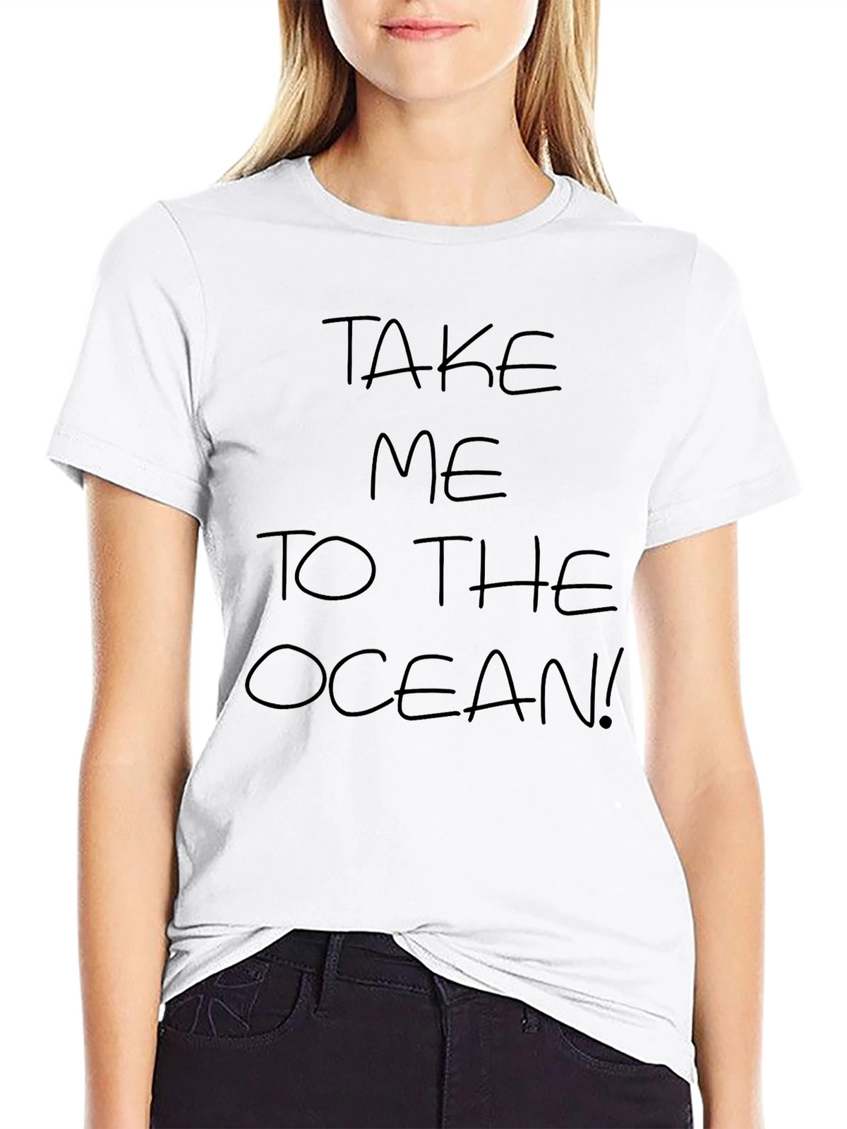 Take Me to the Ocean Black Graphic Tee