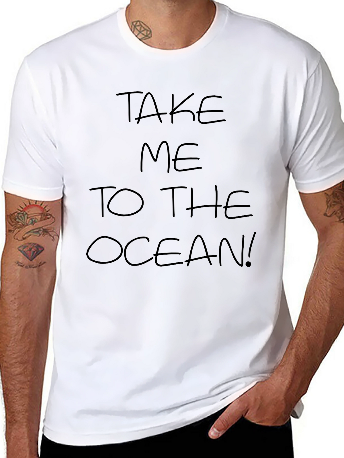 Take Me to the Ocean Black Graphic Tee