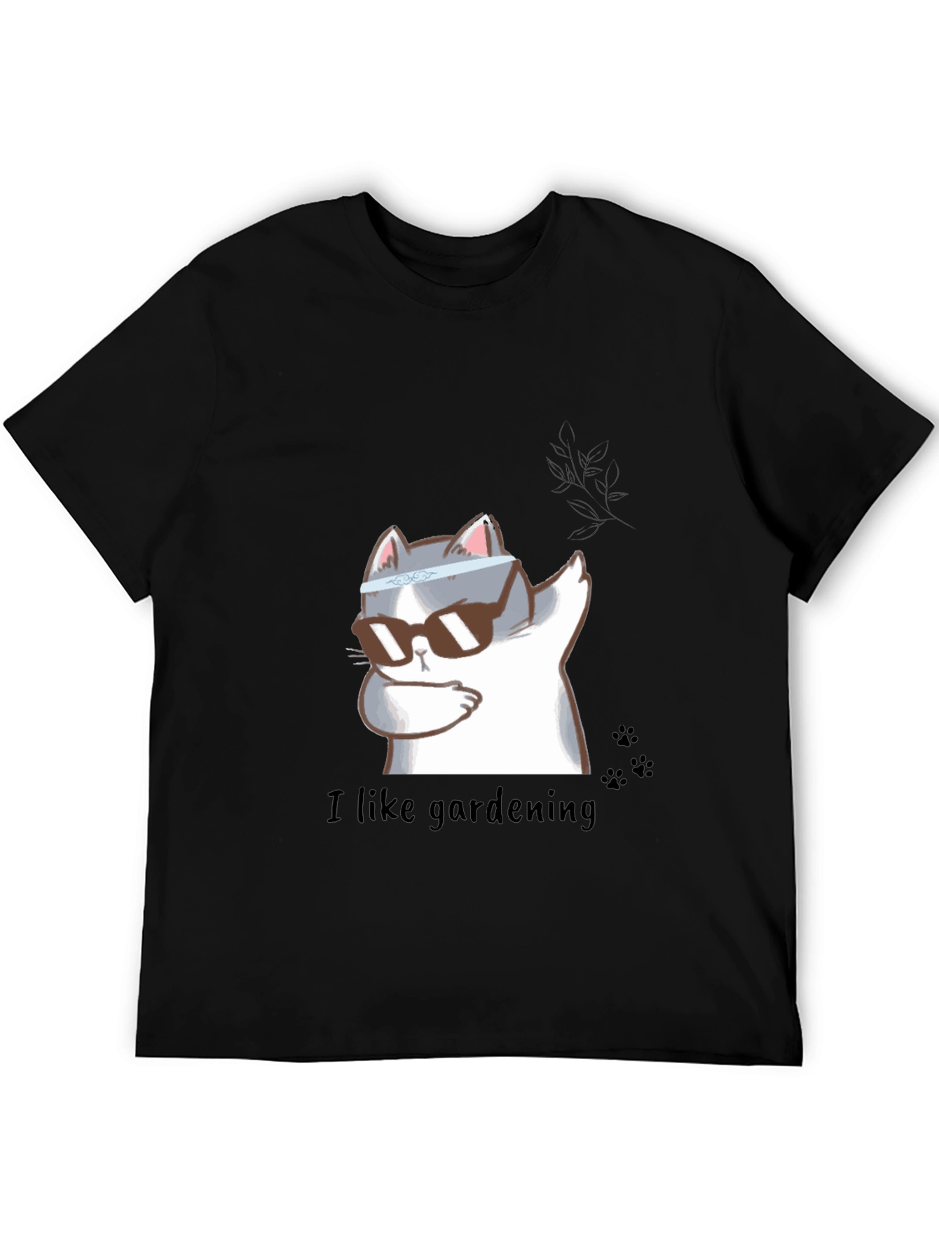 Cool Cat Gardener T-Shirt - Funny Design