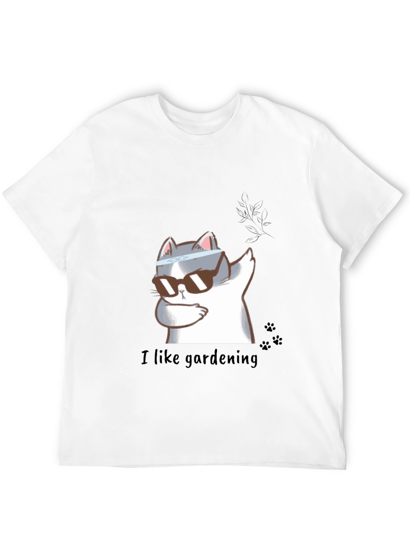 Cool Cat Gardener T-Shirt - Funny Design