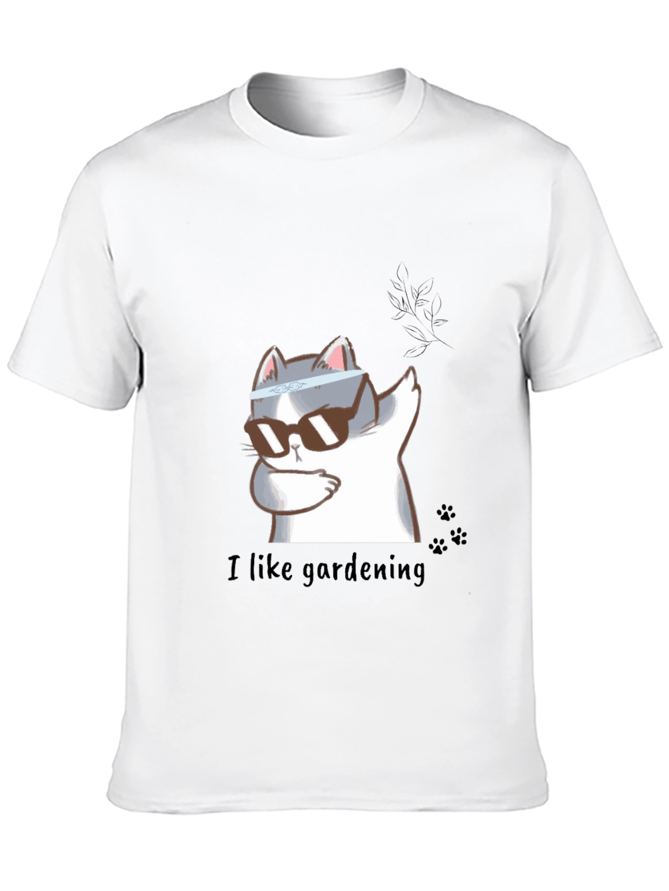 Cool Cat Gardener T-Shirt - Funny Design