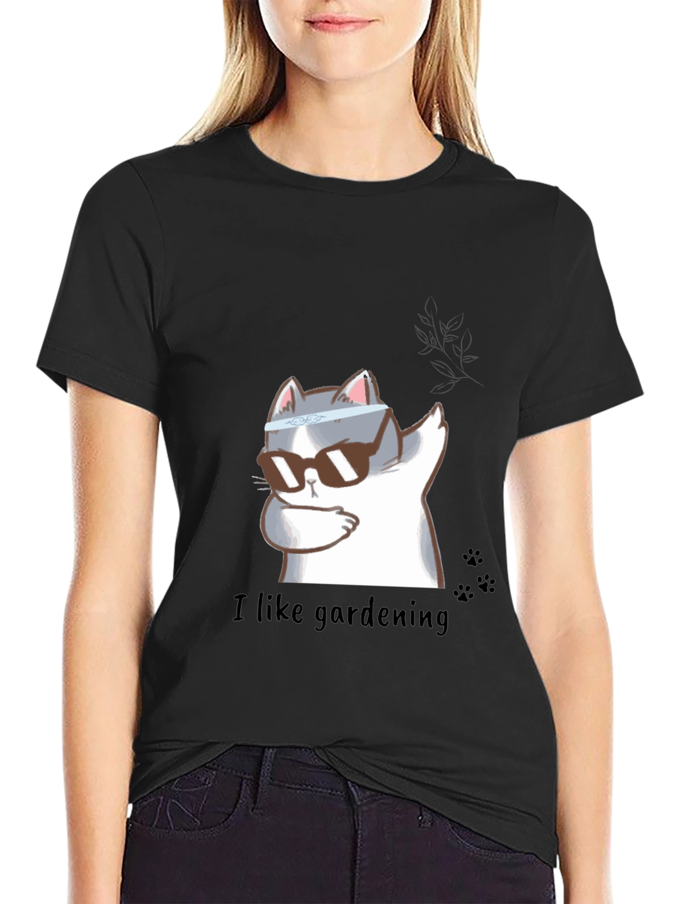 Cool Cat Gardener T-Shirt - Funny Design