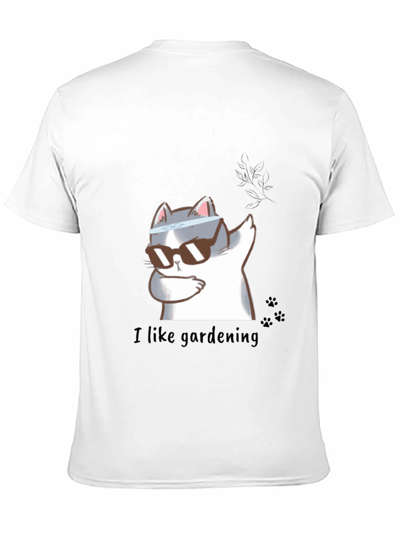 Cool Cat Gardener T-Shirt - Funny Design