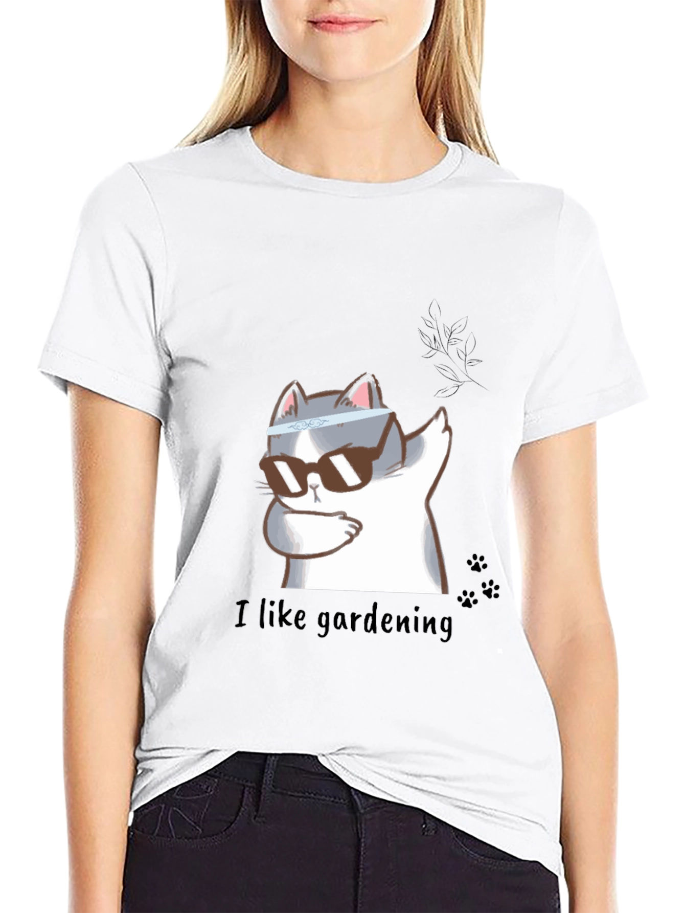 Cool Cat Gardener T-Shirt - Funny Design