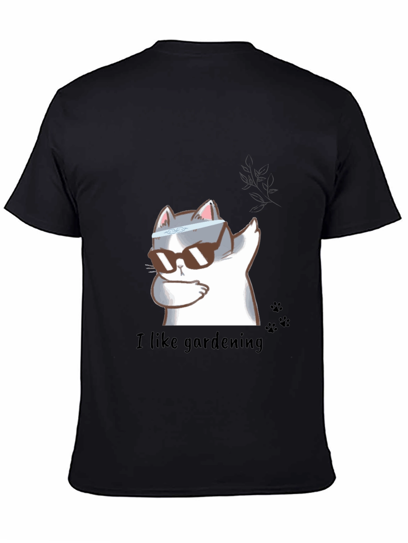 Cool Cat Gardener T-Shirt - Funny Design