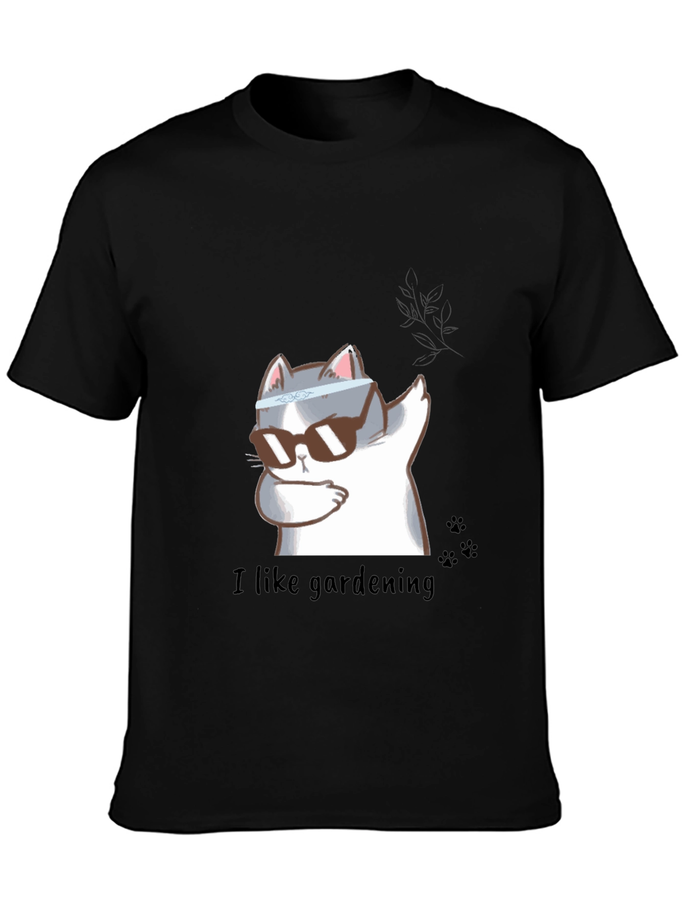 Cool Cat Gardener T-Shirt - Funny Design