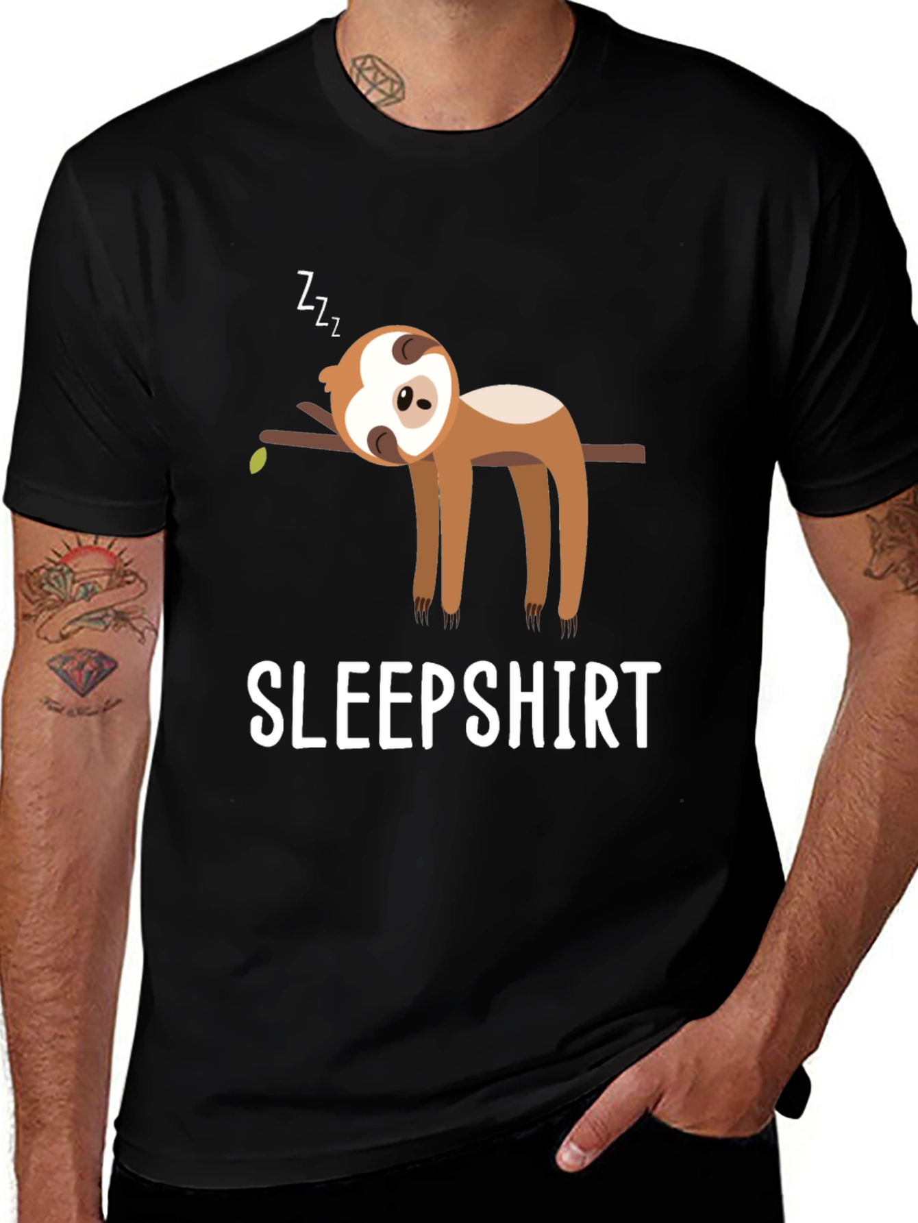 Sleepshirt Sloth Graphic Tee - Soft & Comfy