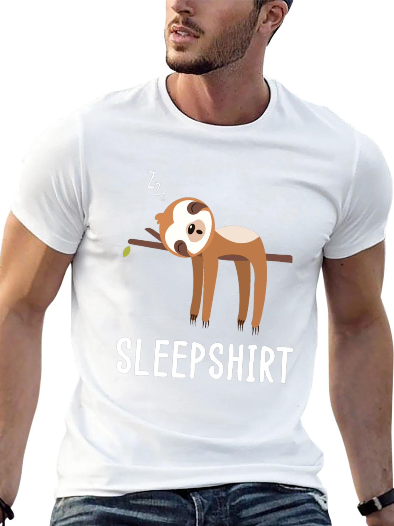 Sleepshirt Sloth Graphic Tee - Soft & Comfy