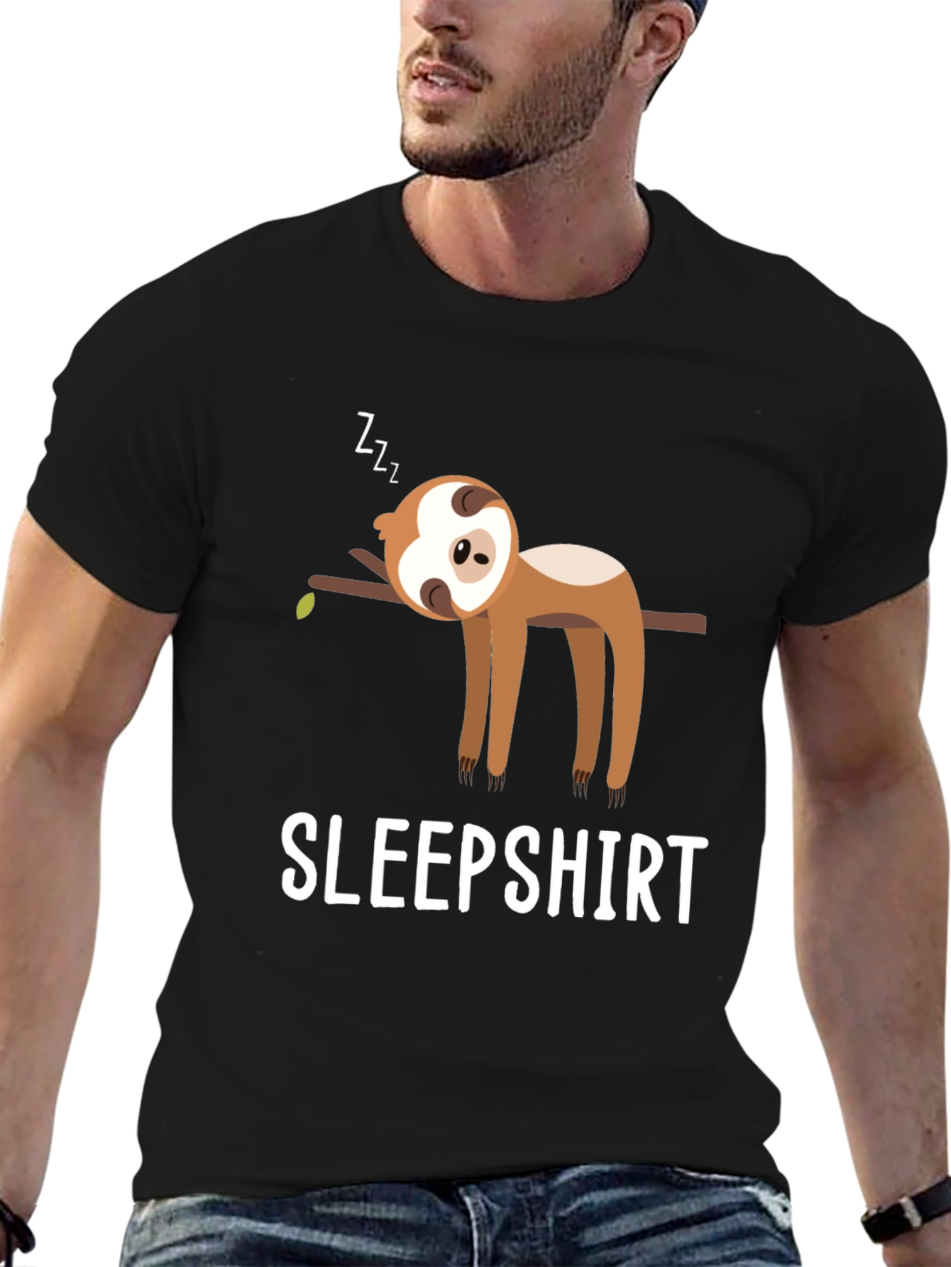 Sleepshirt Sloth Graphic Tee - Soft & Comfy