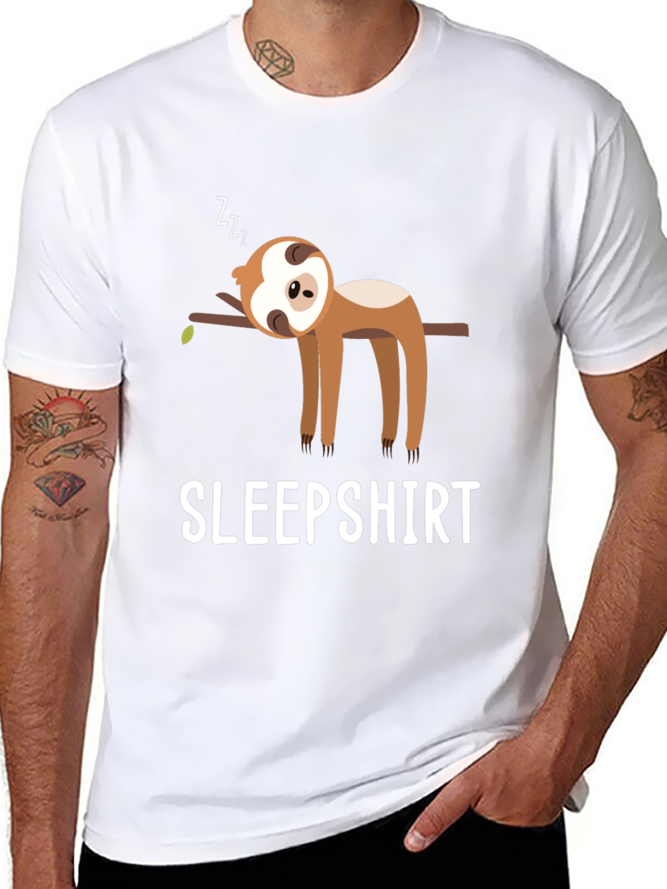 Sleepshirt Sloth Graphic Tee - Soft & Comfy