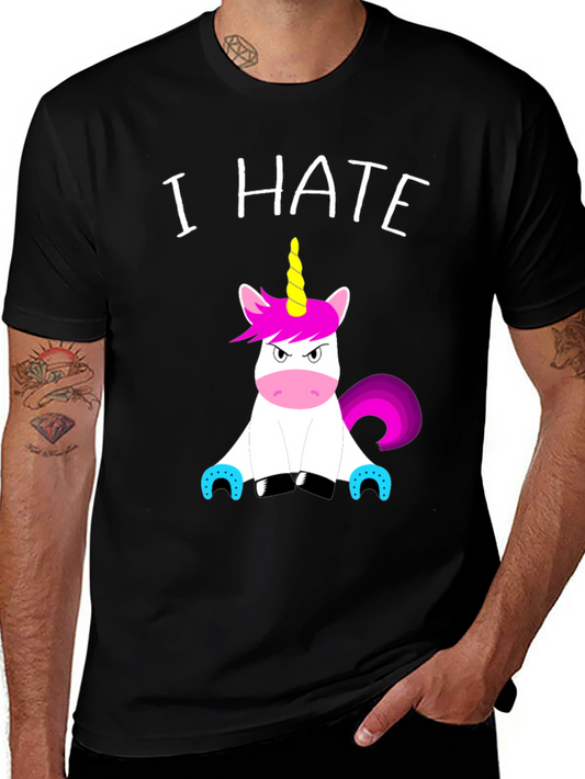 I Hate Unicorns Graphic Tee - Funny Sarcastic Shirt