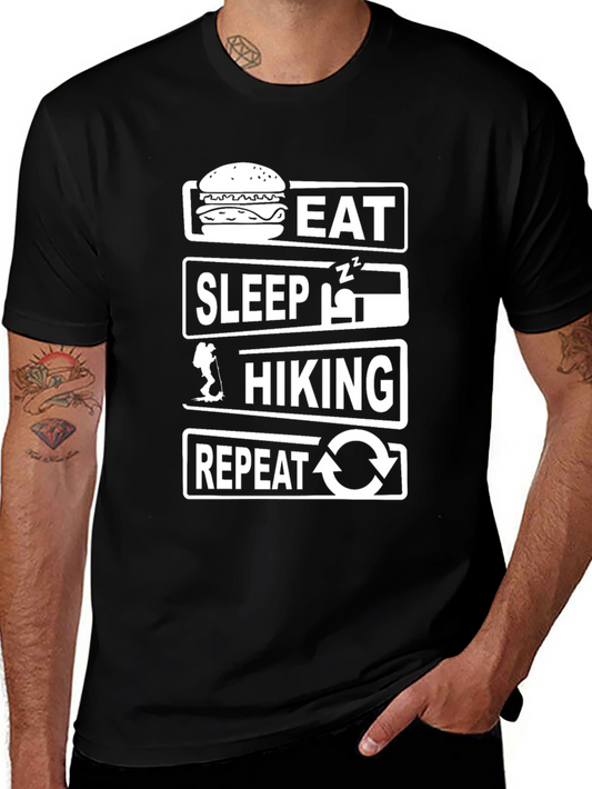 Eat Sleep Hike Repeat T-Shirt - Black