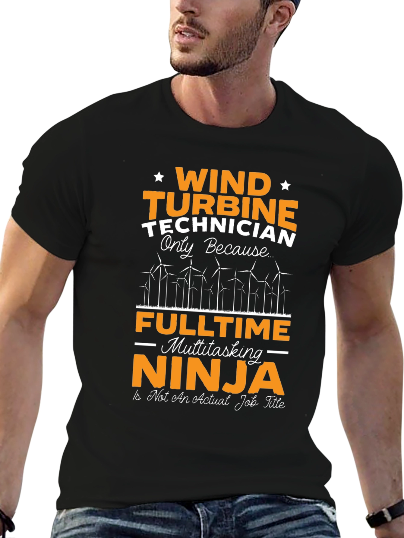 Wind Turbine Technician T-Shirt - Multitasking Ninja