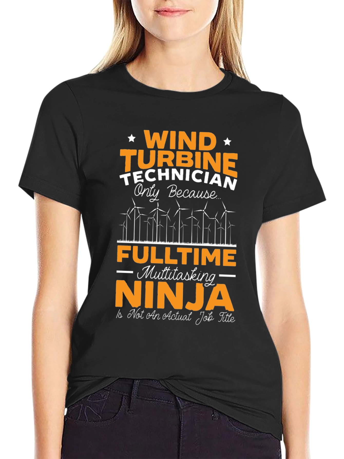 Wind Turbine Technician T-Shirt - Multitasking Ninja