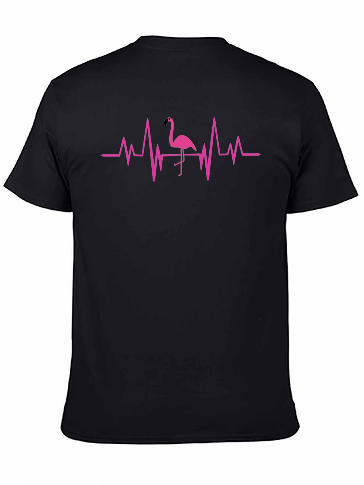 Flamingo Heartbeat Graphic Tee - Cool Casual Style