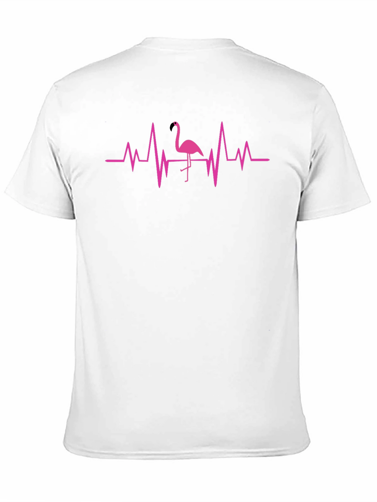 Flamingo Heartbeat Graphic Tee - Cool Casual Style
