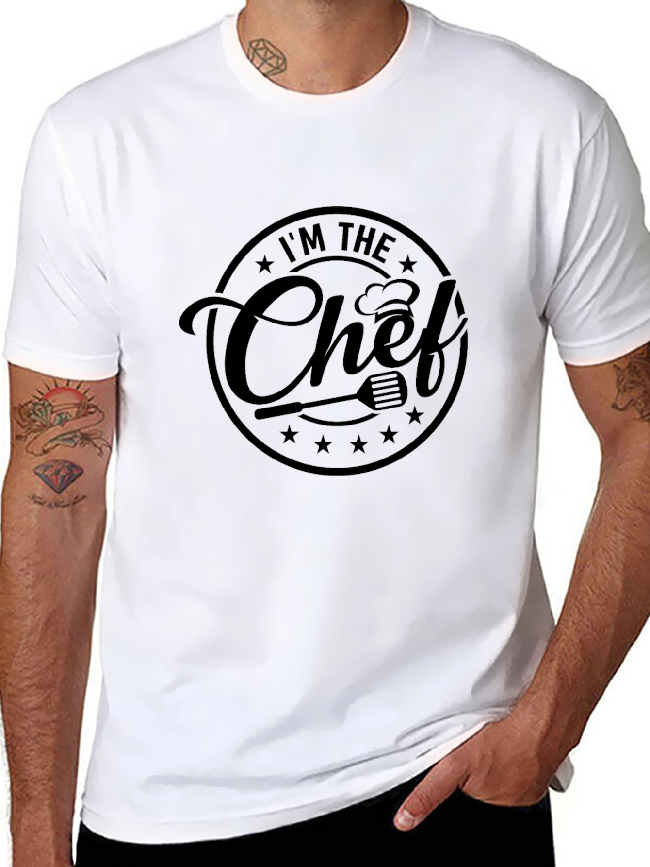 Im The Chef Graphic T-Shirt - Black Crew Neck