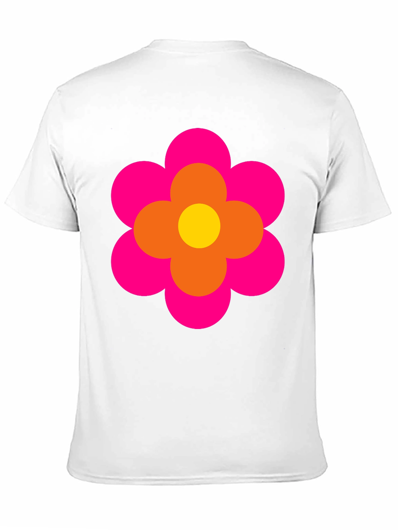 Retro Flower Power Graphic Tee - Black