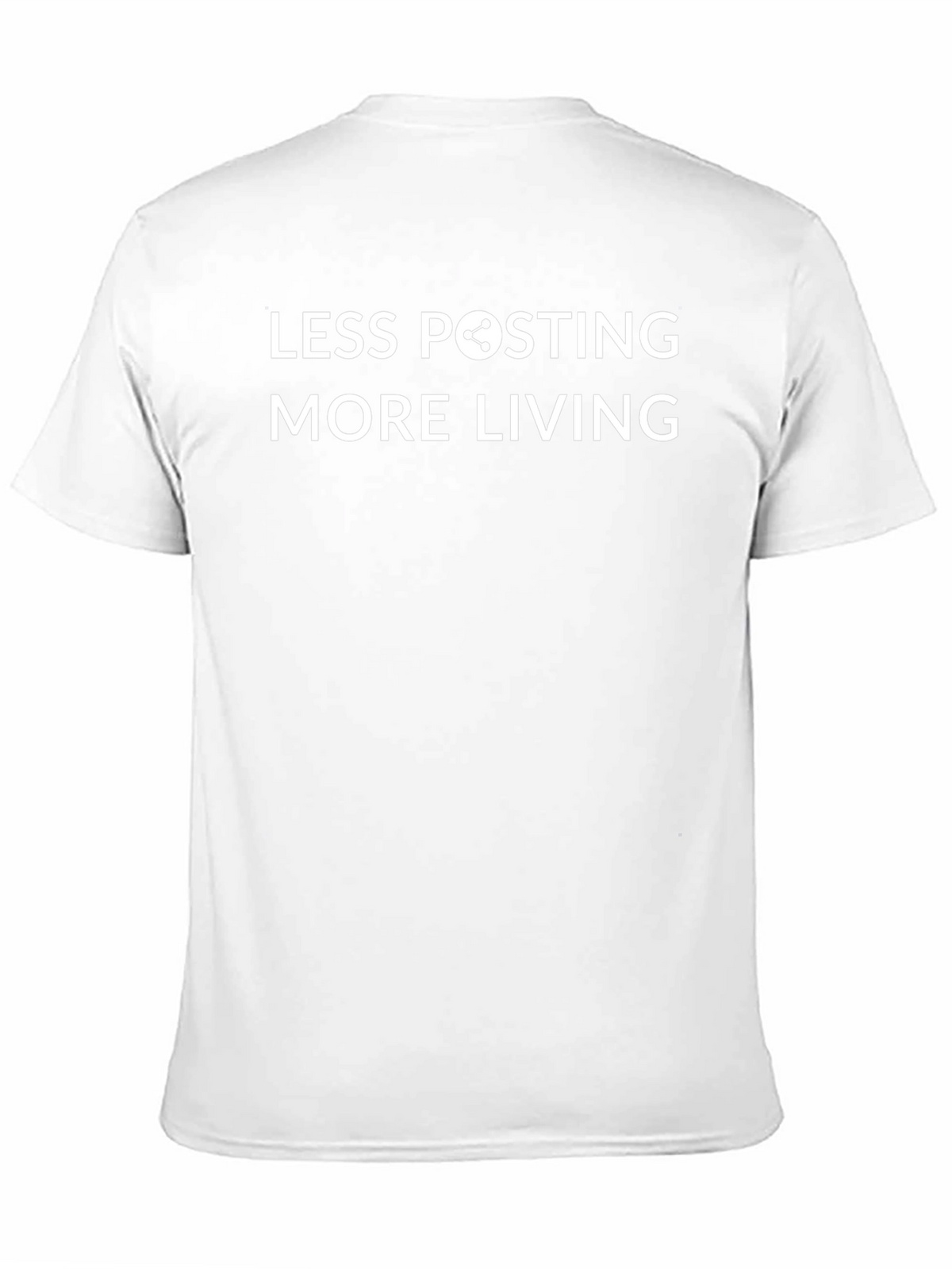 Less Posting More Living Black Graphic Tee