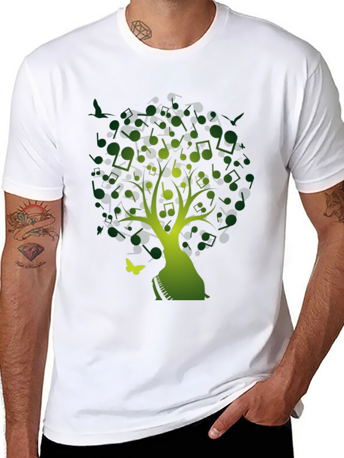 Musical Tree T-Shirt - Nature Inspired Tee