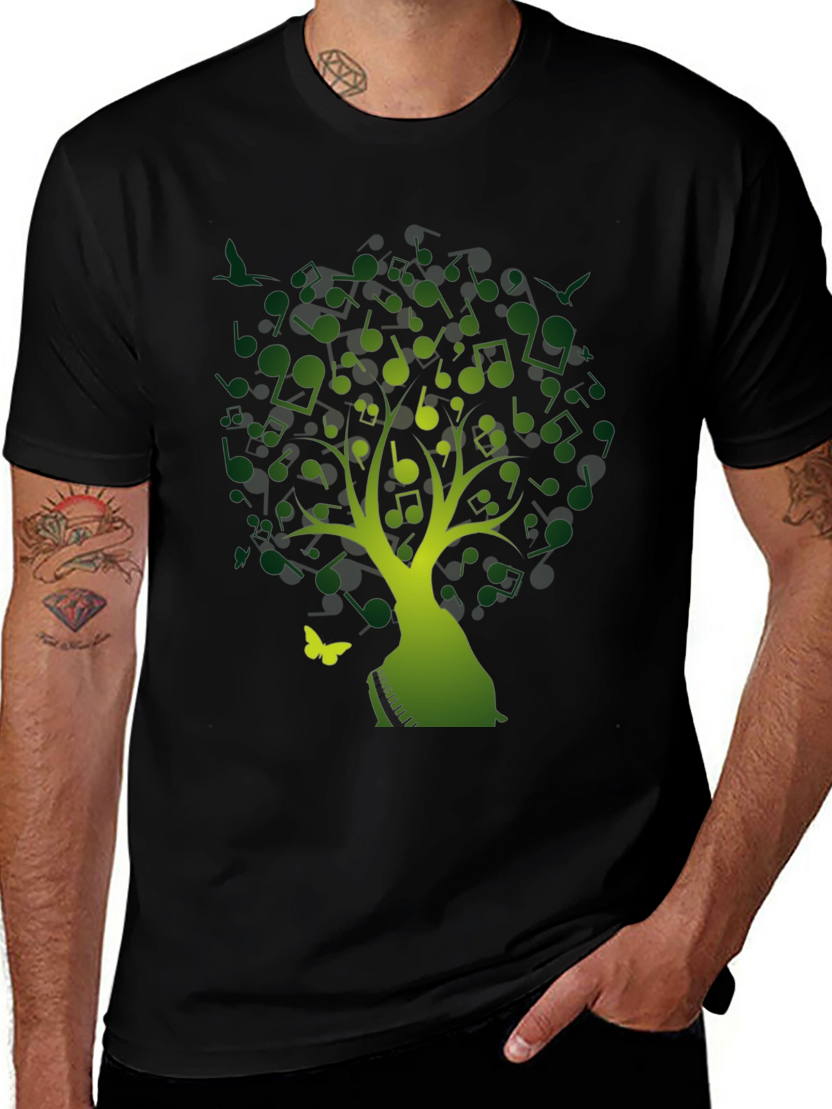 Musical Tree T-Shirt - Nature Inspired Tee