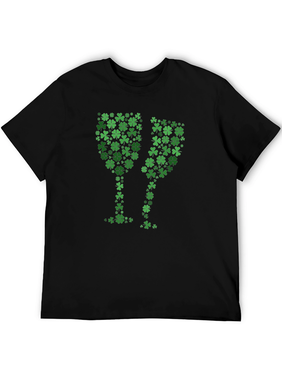 Shamrock Wine Glasses T-Shirt - St. Patricks Day