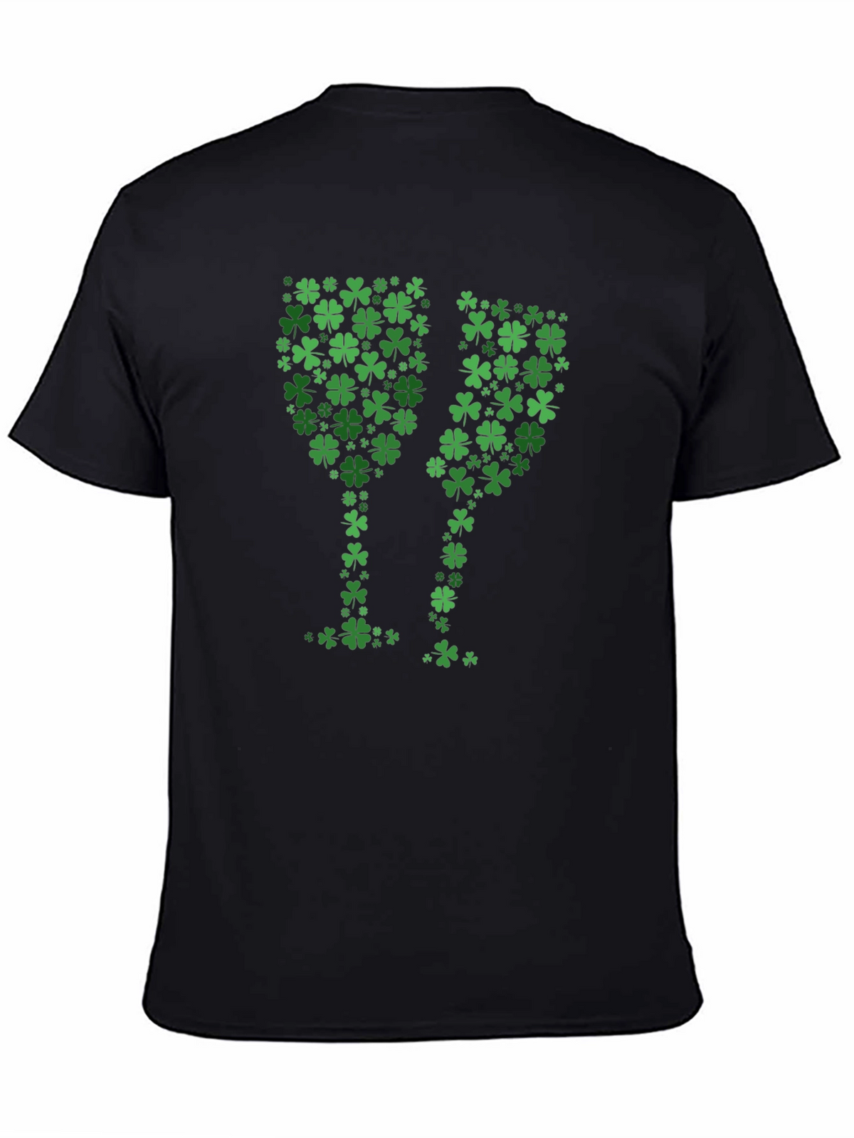 Shamrock Wine Glasses T-Shirt - St. Patricks Day