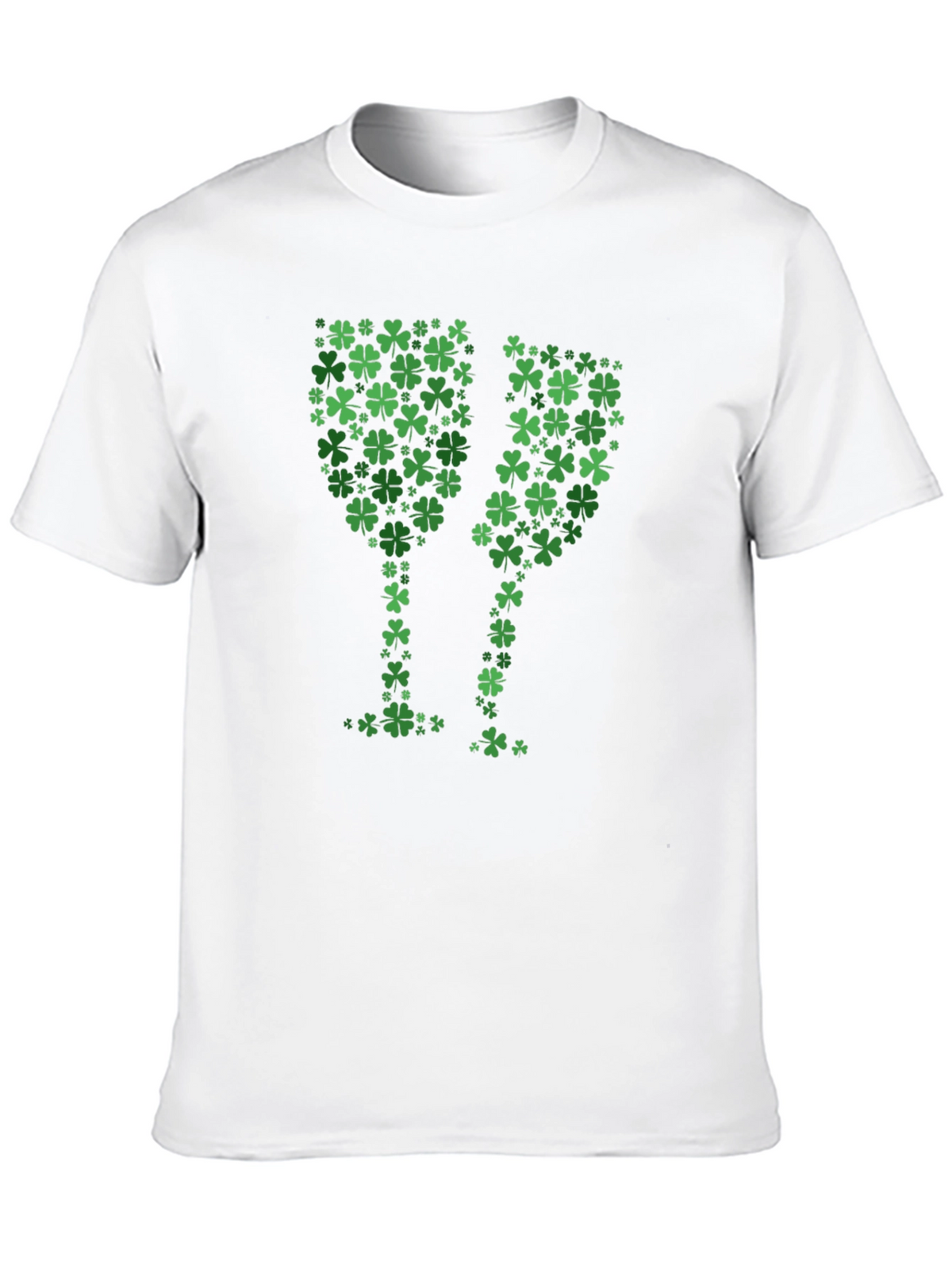 Shamrock Wine Glasses T-Shirt - St. Patricks Day