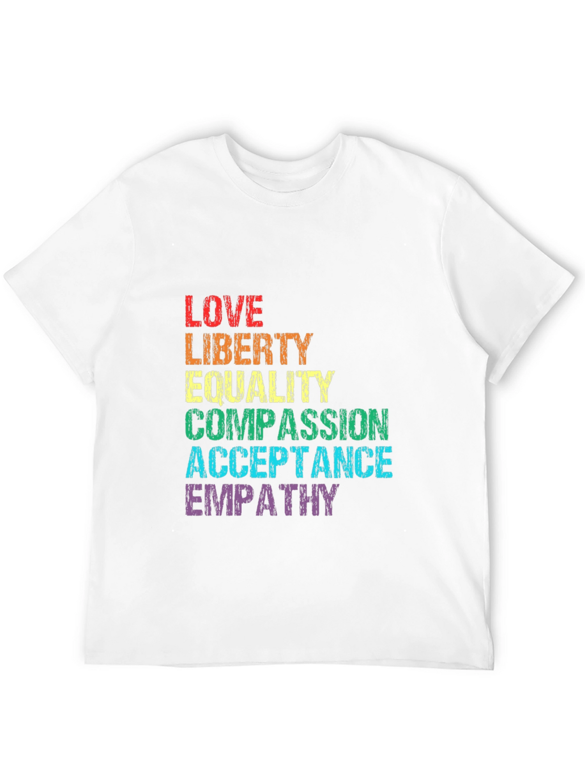 LGBT Pride Rainbow Text Graphic T-Shirt