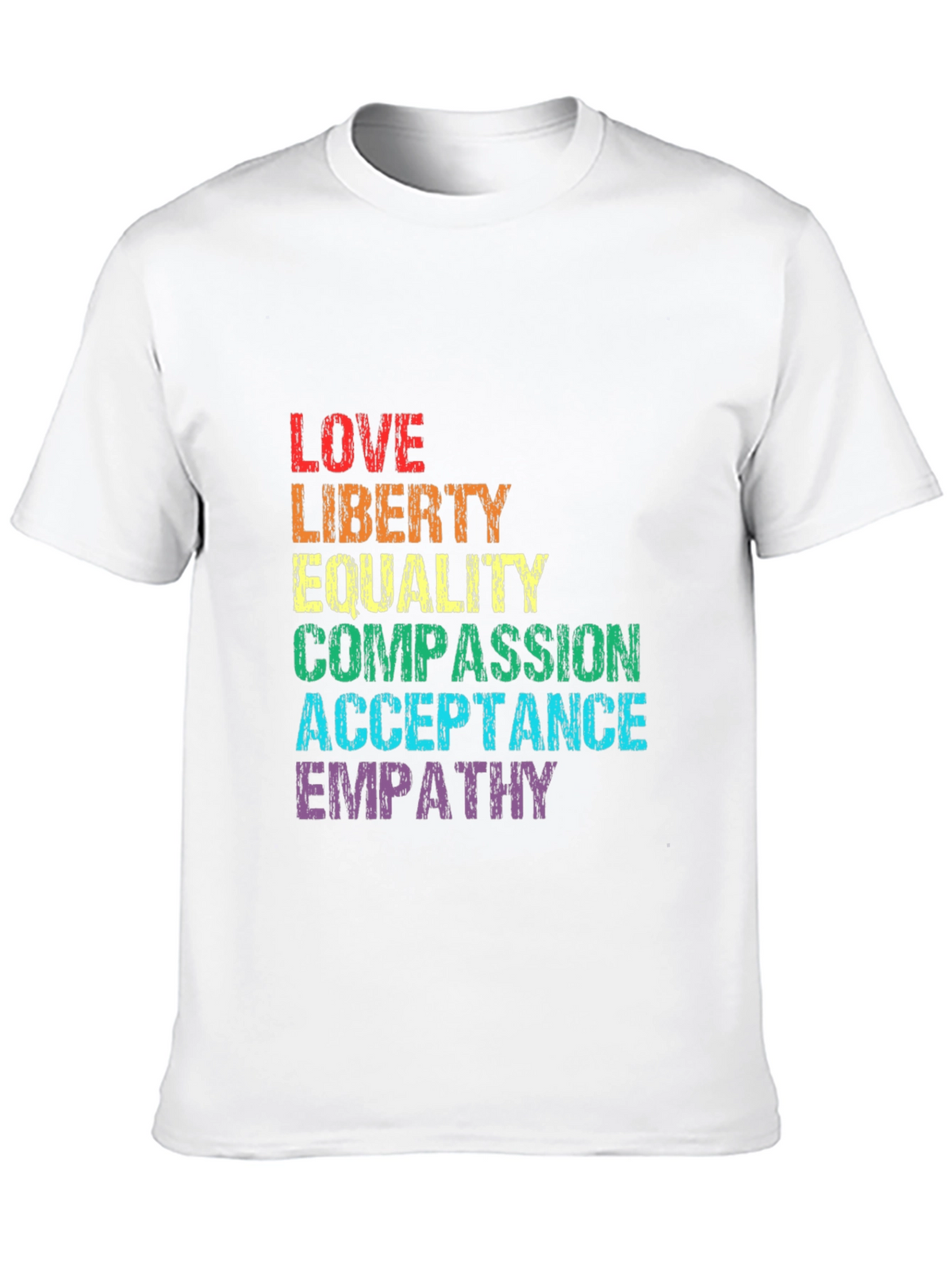 LGBT Pride Rainbow Text Graphic T-Shirt