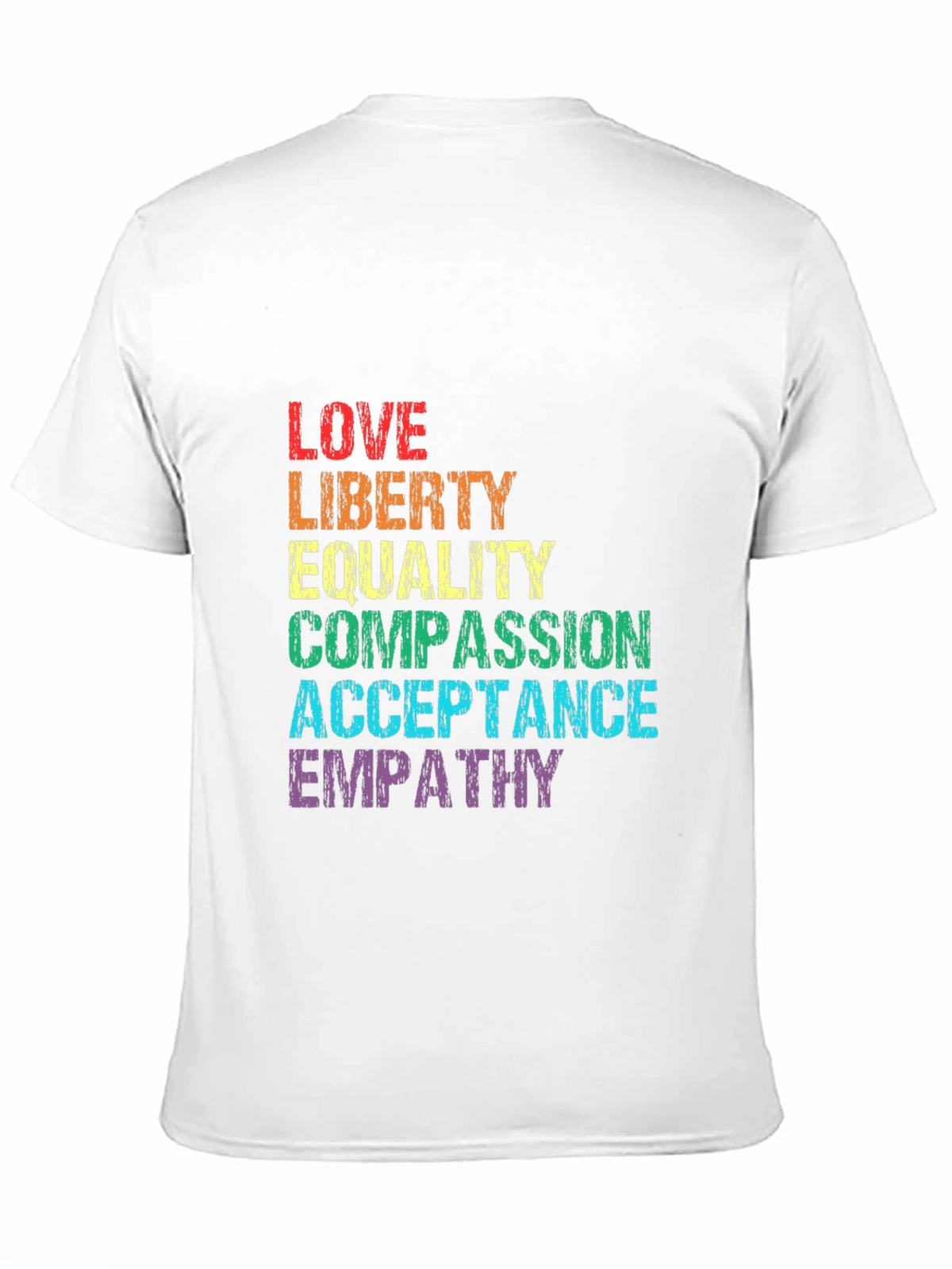 LGBT Pride Rainbow Text Graphic T-Shirt