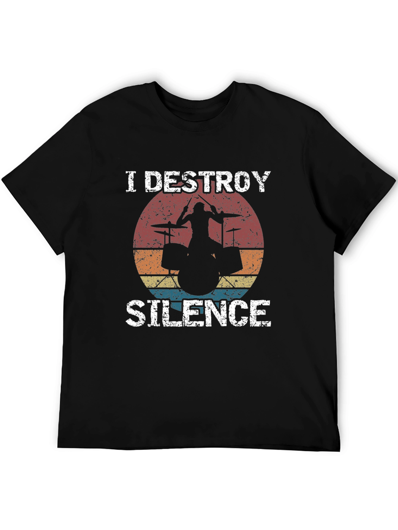 I Destroy Silence Drummer Graphic T-Shirt