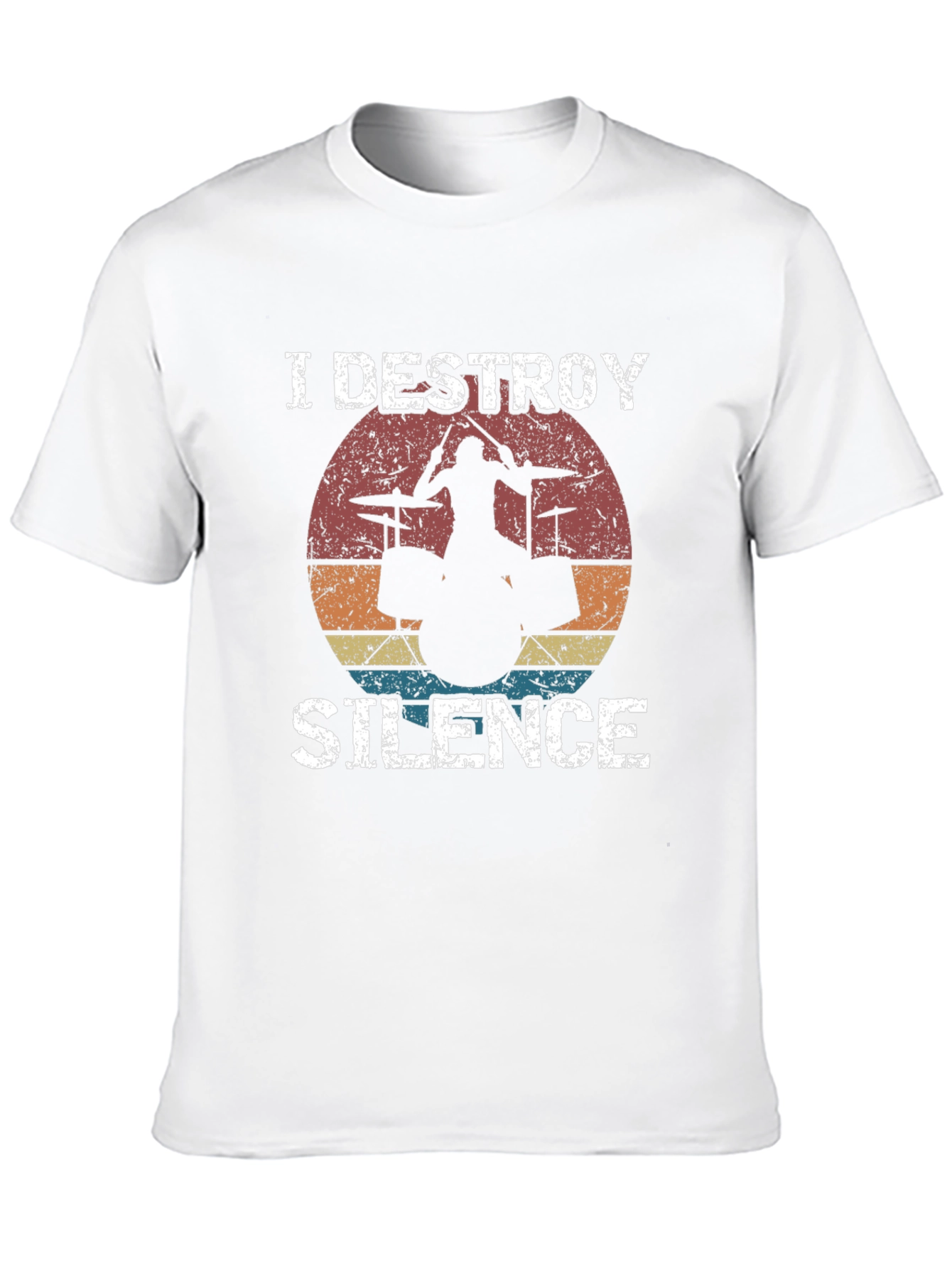 I Destroy Silence Drummer Graphic T-Shirt